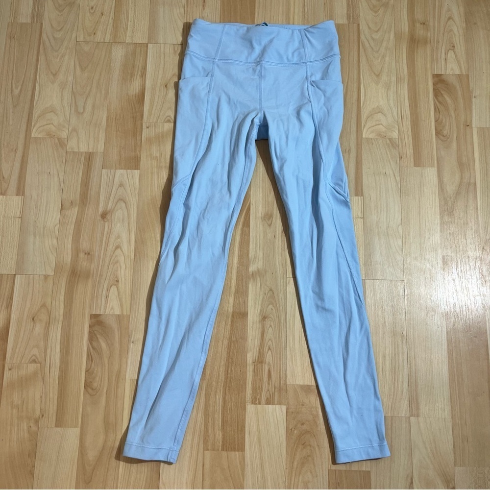 Athleta Girl Powder Blue High Rise Stash Your Treasures Tight Leggings 8-10